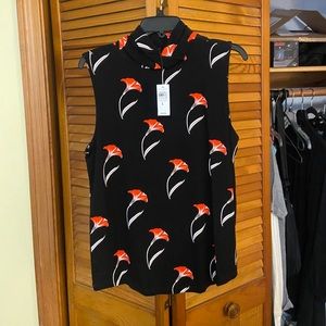 Ann Taylor sleeveless floral blouse